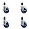Service Caster 4'' Solid Poly Swivel 1-1/2'' Expanding Stem Caster Set with Brake, 4PK SCC-EX20S414-SPUS-TLB-112-4 - alternate 1